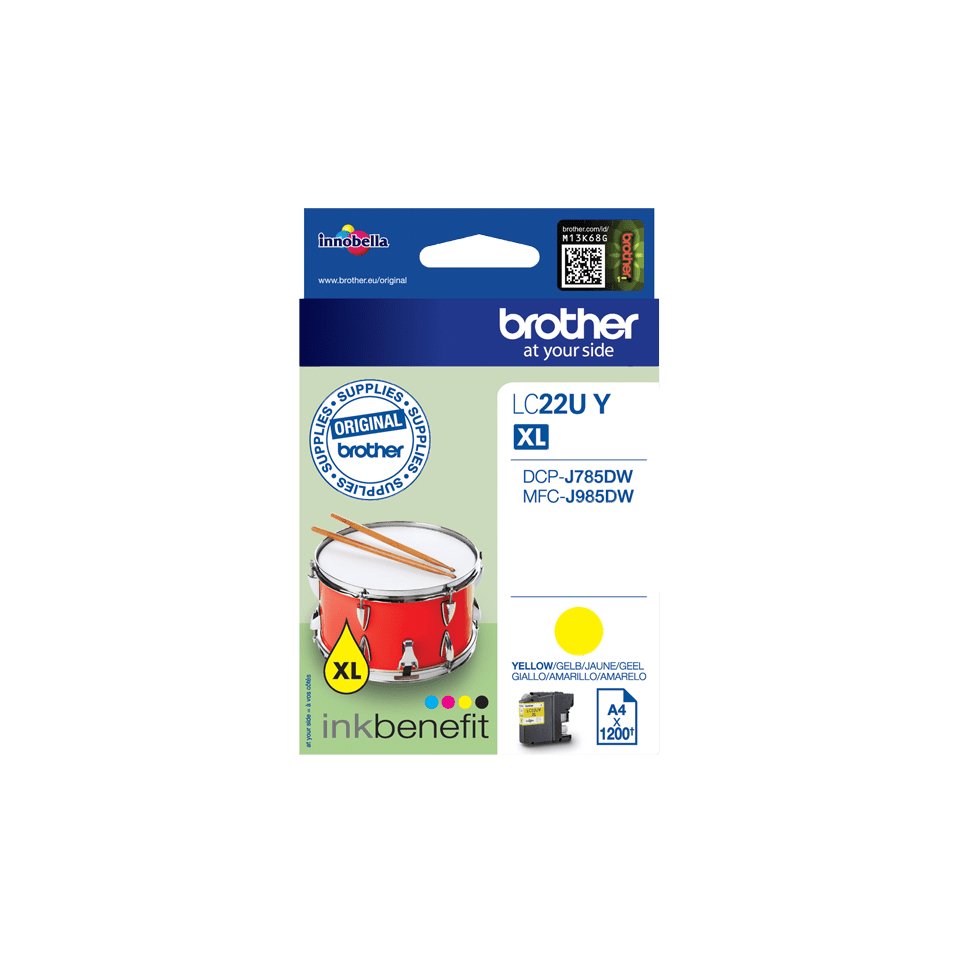 EAN 4977766760096 - Brother LC22UY cartucho de tinta 1 pieza(s) Original Amarilloimagen 3)