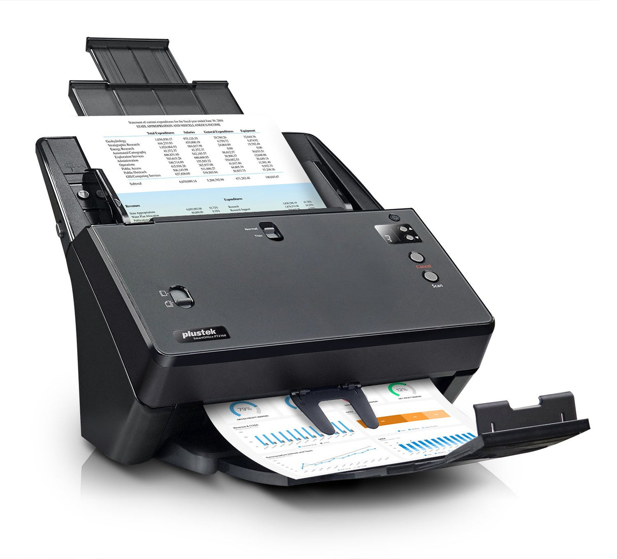 EAN 4042485718878 - Plustek SmartOffice PT2160 Escáner con alimentador automático de documentos (ADF) 600 x 600 DPI A3 Negro imagen 6