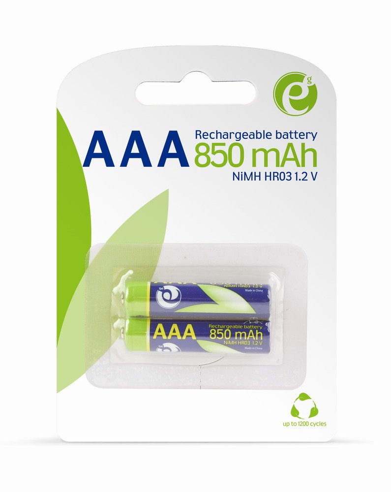 Rechargeable Aaa Instant Batteries (Ready-To-Use), 850mah, 2pcs Blister Pack