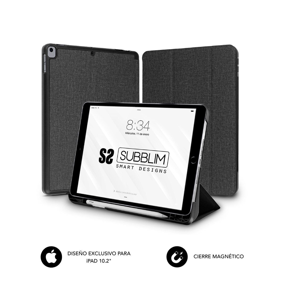 EAN 8436586742058 - SUBBLIM FUNDA TABLET IPAD 10.2'' 9/8/7 Gen BLACK imagen 1