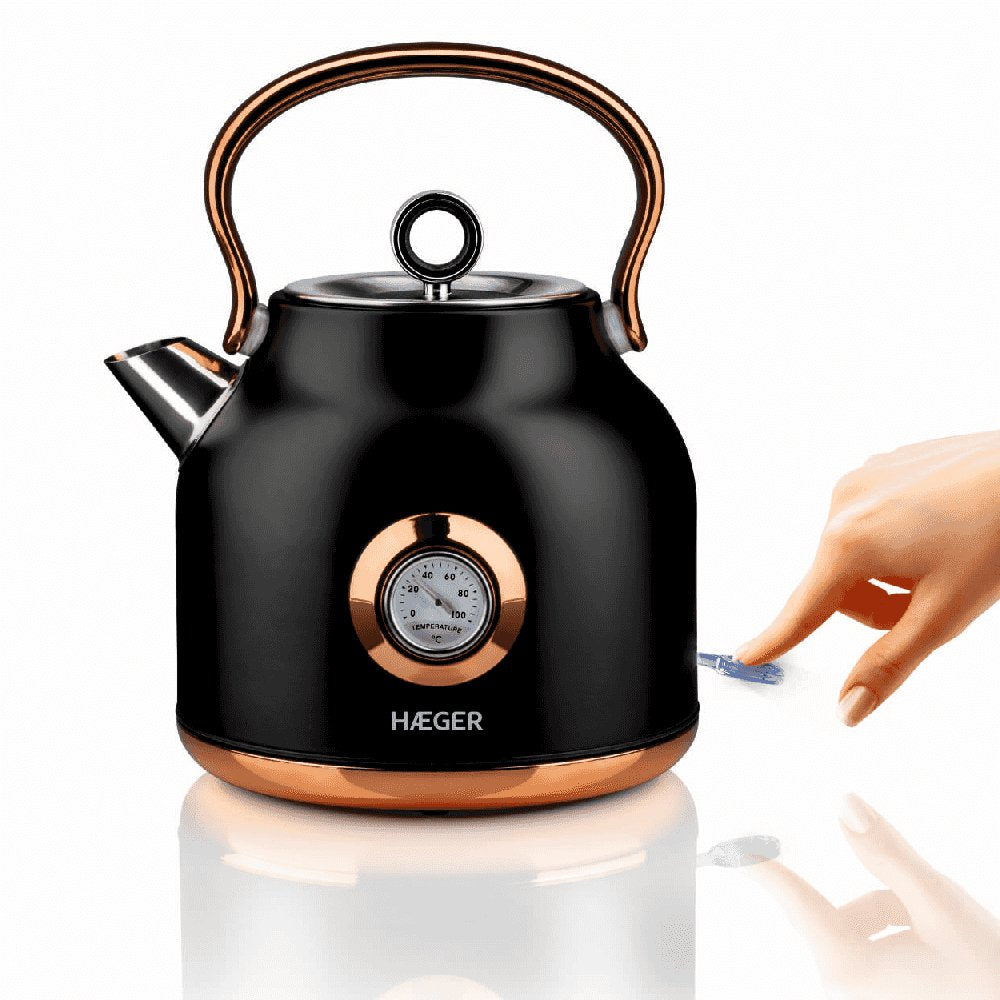 Hervidora Haeger Art Deco Black