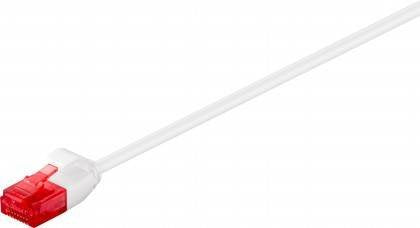 Cat 6 Slim Patch Cable U/Utp,White, 0.25 M - Cu
