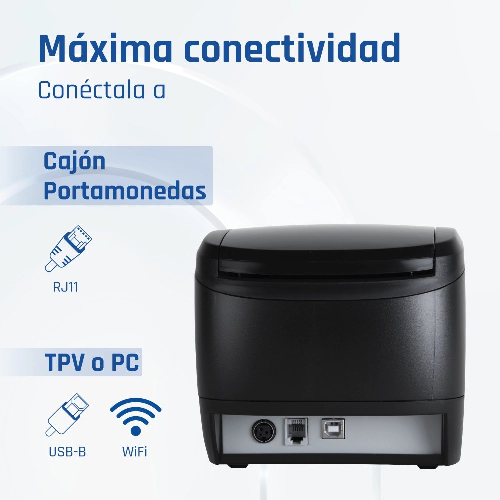 EAN 8435364319321 - iggual TP Easy 80 WiFi 203 x 203 DPI Inalámbrico y alámbrico Transferencia térmica Impresora de recibos imagen 4