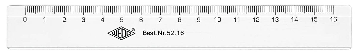 EAN 4003801031460 - Wedo 52 16 Regla 160 mm Plástico Transparente 1 pieza(s) imagen 1