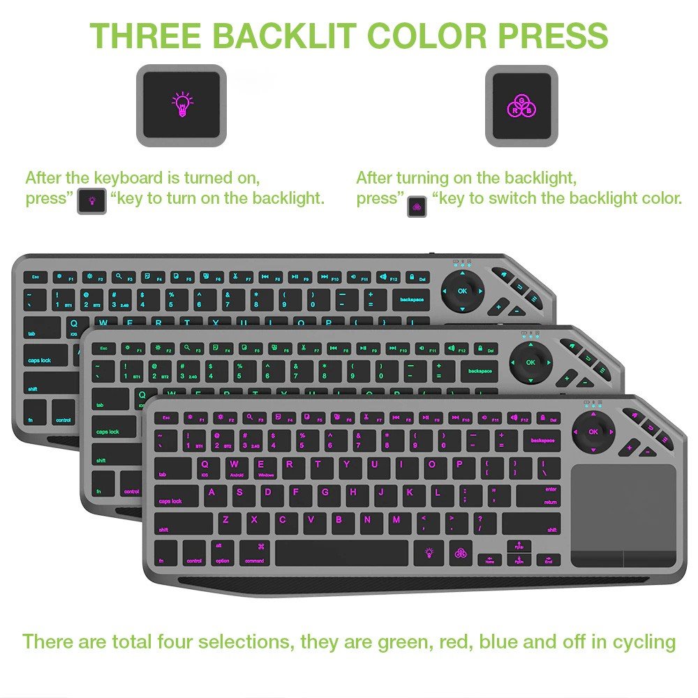 EAN 8059018365375 - Techly ICTB9801TB teclado Universal RF Wireless + Bluetooth QWERTY Inglés de EE. UU. Negro imagen 10