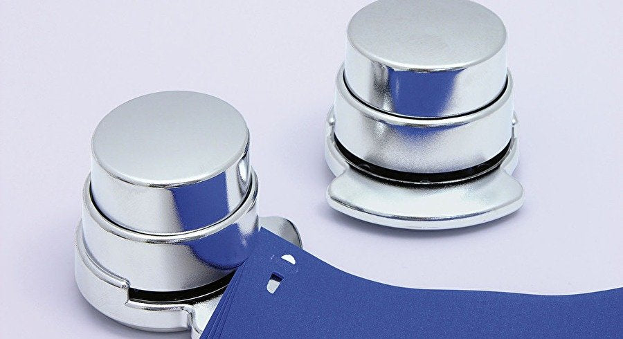 Wedo Klammerloses Heftgerät Kunmmoff Verchromt