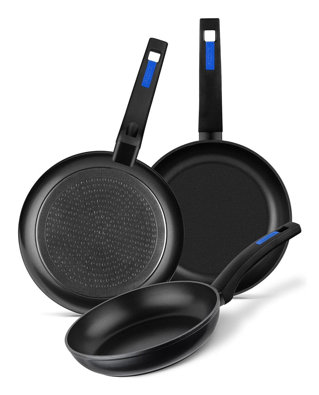 Monix Pack 3 Sartenes Forjadas 18 22 26cm Aluminio Forjado Antiadherente Todo Tipo De Encimeras Mango Baquelita