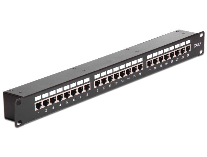 Delock 43295 19" Patchpanel Delock 24-Port Cat6 Negro