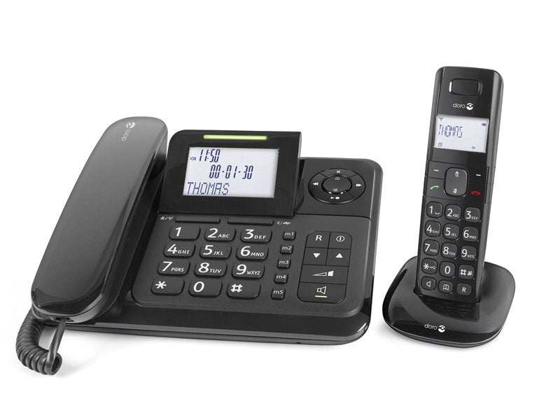 Doro Comfort 4005 Teléfono Dect/Analógico Negro Identificador De Llamadas