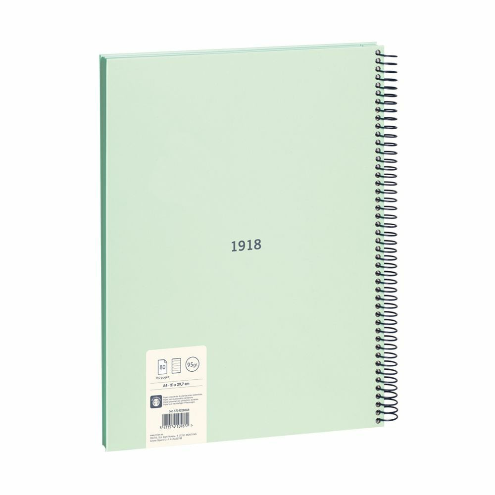 EAN 8411574104872 - Milan 57142E80GR cuaderno y block 80 hojas Verde imagen 4
