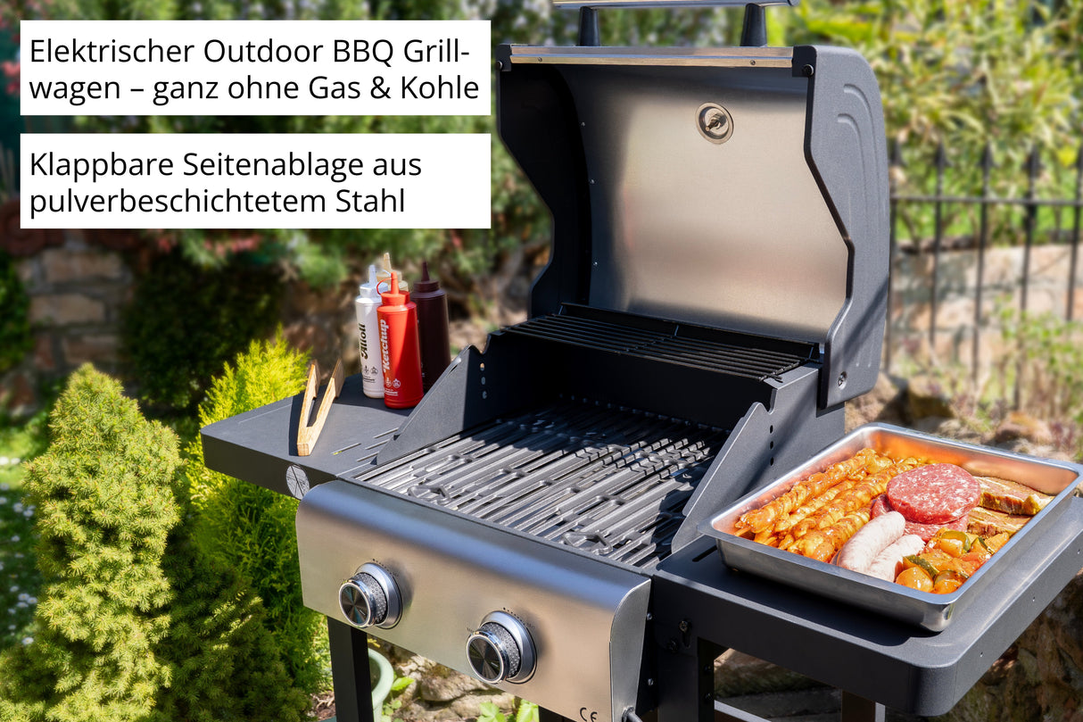 Unold Bbq Grillwagen Buddy (Negro, 2.600 Watt) 58595