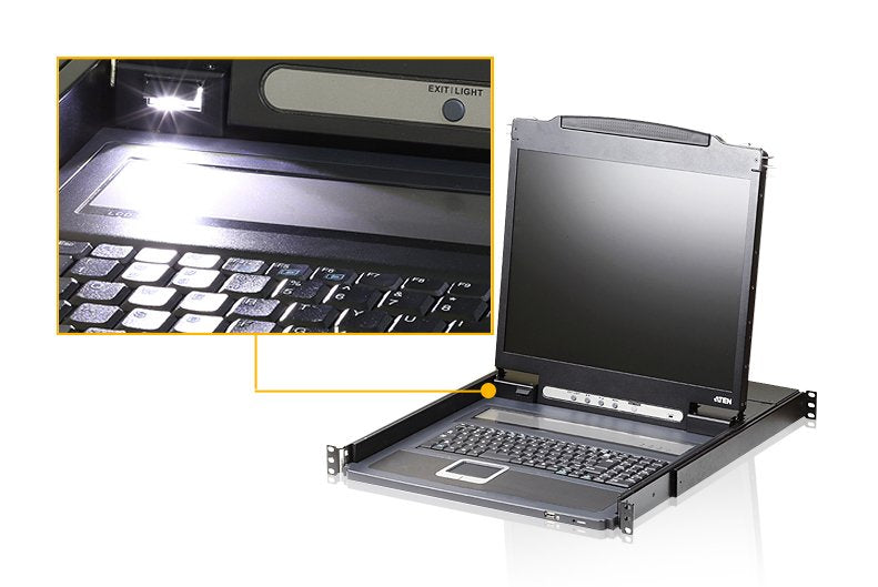 EAN 4710469345036 - ATEN CL3000N consola de rack 48,3 cm (19") 1280 x 1024 Pixeles Aluminio Negro 1U imagen 3