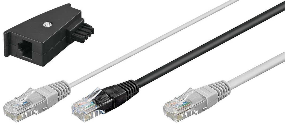 Wentronic Rj45 Y-Cable Y Adaptador Tae 2x Enchufe Rj45> 1x Enchufe Rj45 Para Fritzbox