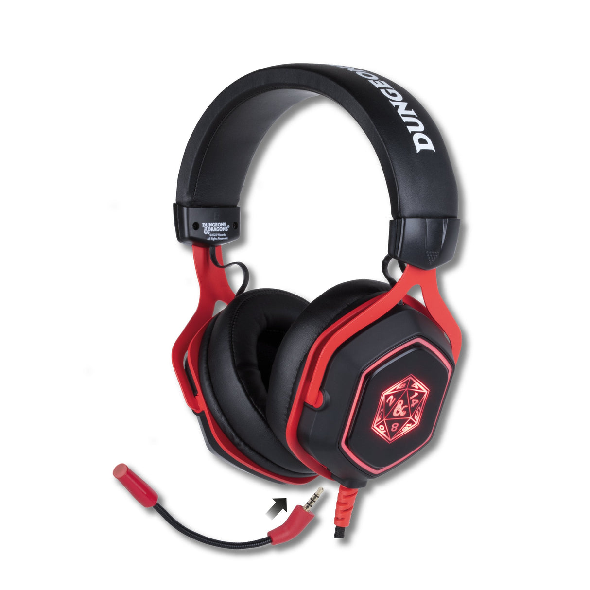 Headset Konix Dungeons And Dragons 7.1 D20 Micro Flexible Multiplataforma Kx-Dnd-Gh-R20-Pc