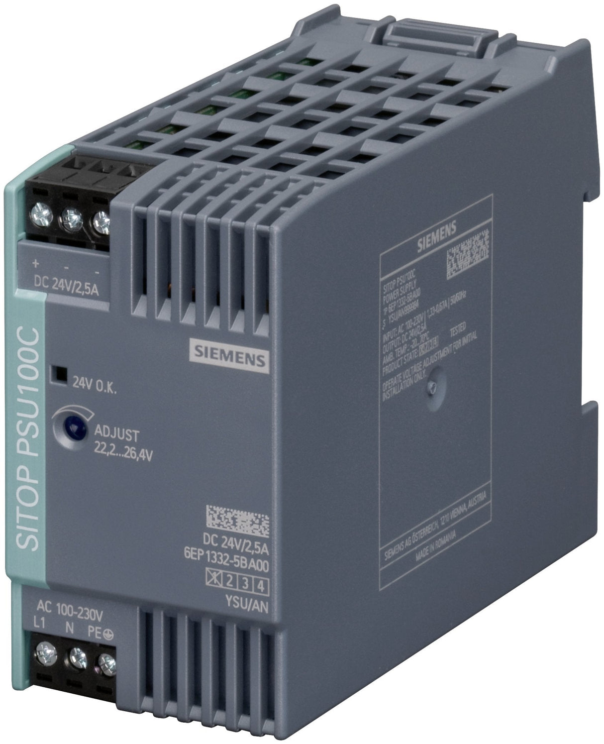 Siemens 6ep13325ba00 Sitop Psu100c 24v 2,5a Gerege. Stromvers. Eing. 120-230vac