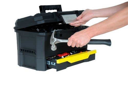 Caja De Herramientas Stanley Plástico Con Cajón 1-70-316 Negro