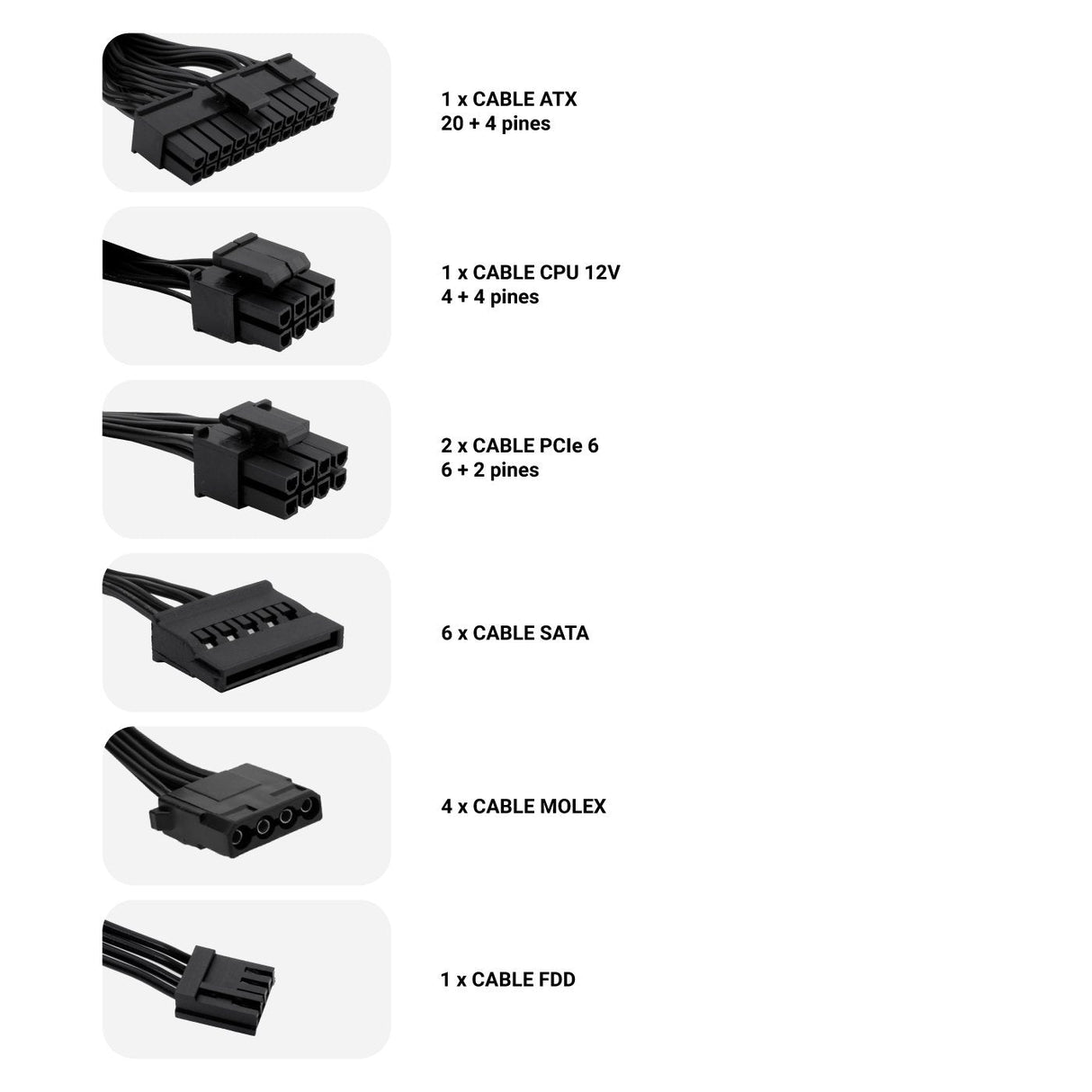 EAN 8436556145346 - CoolBox DeepPower BR-800 unidad de fuente de alimentación 20+4 pin ATX Negro imagen 5