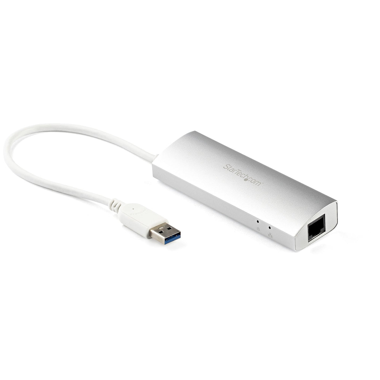 Startech Hub De 3 Puertos Usb 3.0 Con Adaptador De Red Ethernet Gigabit - Hub Portátil De Aluminio 2 Años