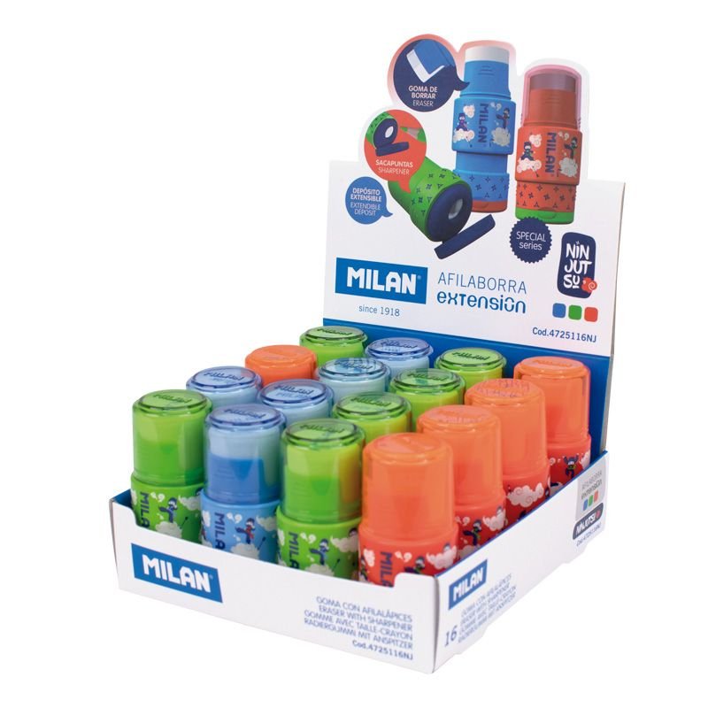 Milan Afilaborras Extension Serie Especial Ninjutsu Caja Expositora De 16 C/Surtidos