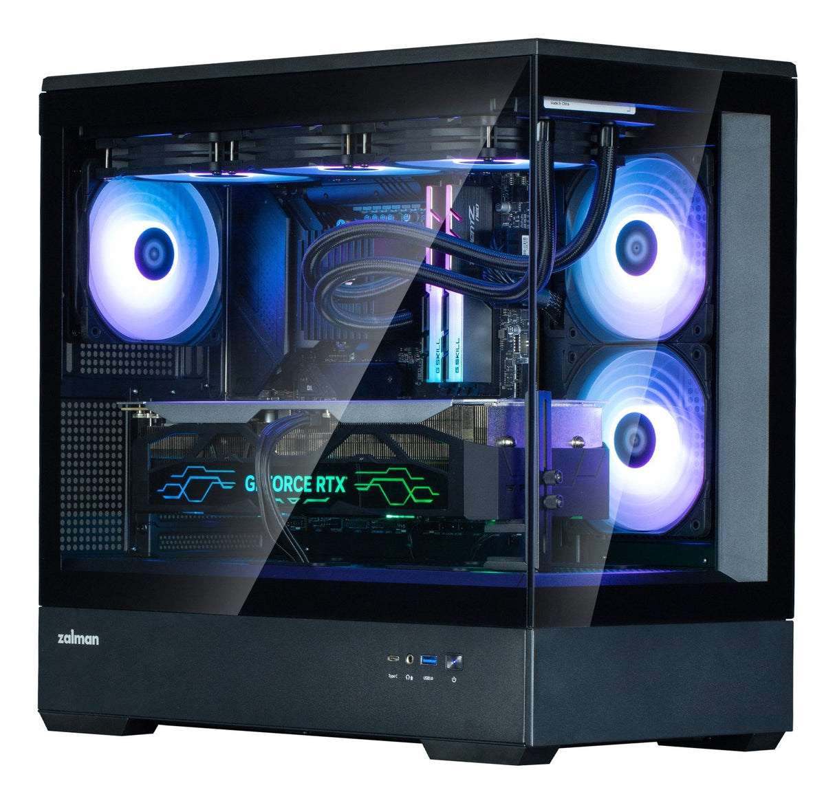 Caja Pc Zalman P30 V2 Microatx Mini Tower 3 Fansrgb Bl