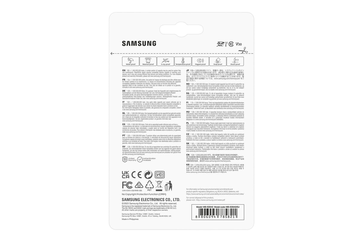 EAN 8806094785821 - Samsung MB-SD64S/EU memoria flash 64 GB SD UHS-I Clase 3 imagen 6