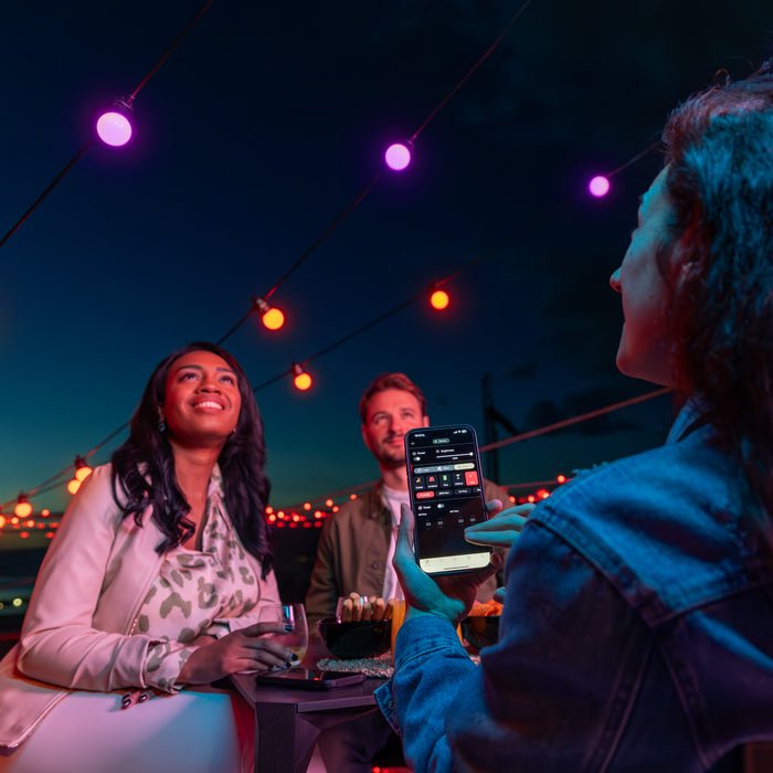 Luces Led Inteligentes Twinkly Festoon 20 Bombillas Rgb (Multicolor) G45, 10m