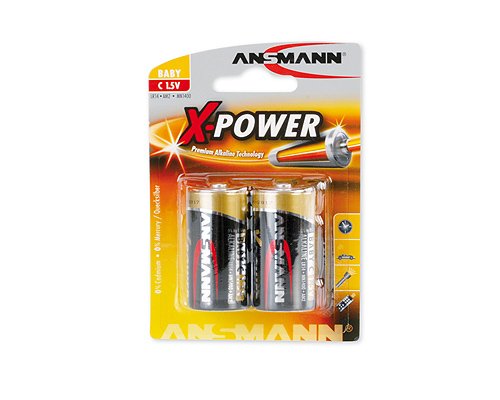 Paquete De 2 Pilas C Ansmann X-Power 2x Baby Alkaline Premium 5015623