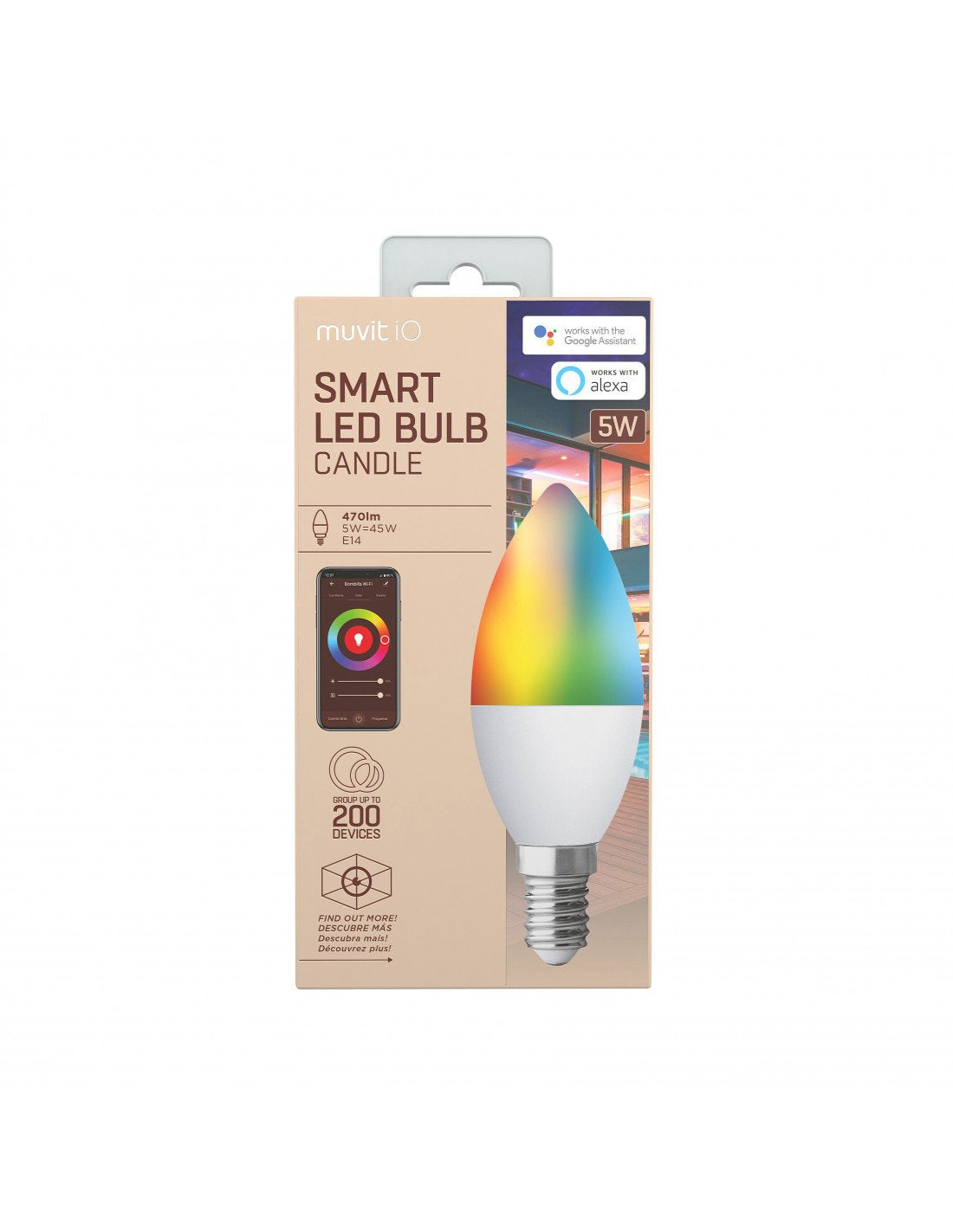 EAN 8426801155336 - Muvit MIOBULB006 iluminación inteligente Bombilla inteligente Wi-Fi 5 W imagen 5