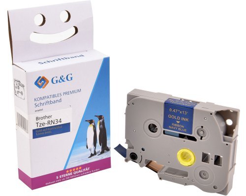 G&G Seiden Cinta Para Etiquetadora Compatible Con Brother Tze-N34p