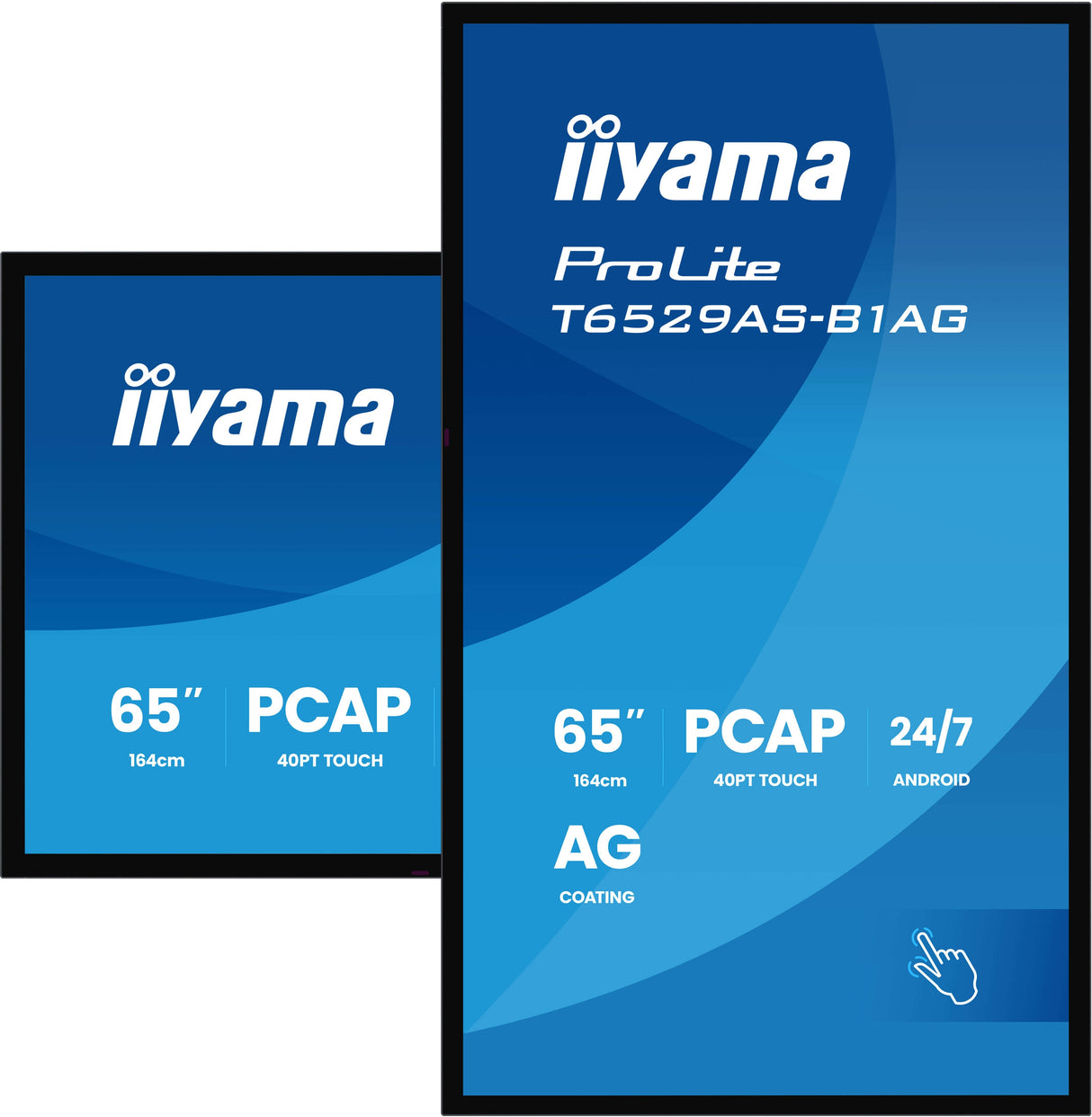 Iiyama T6529as-B1ag Pantalla De Señalización Panel Plano Interactivo 163,8 Cm (64.5") Led Wifi 500 Cd / M² 4k Ultra Hd Negro Pantalla Táctil Procesador Incorporado Android 24/7