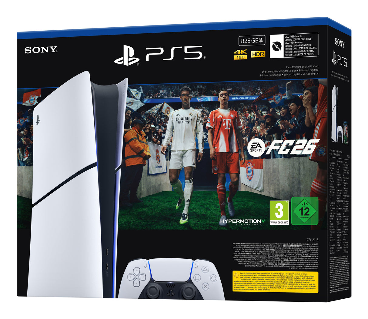 EAN 711719021872 - Sony PlayStation 5 Digital + EA Sports FC 26 Bundle Wifi Negro, Blanco imagen 4