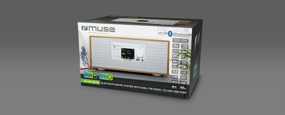 EAN 3700460208431 - Muse M-695 DBTW Personal Digital Blanco, Madera imagen 5