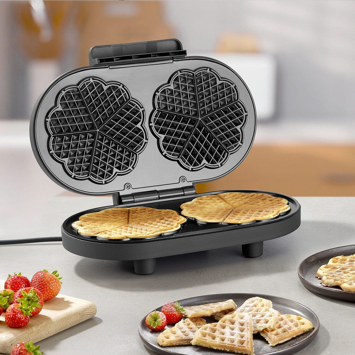 Severin Wa 2118 Duo-Waffeleisen Black Line