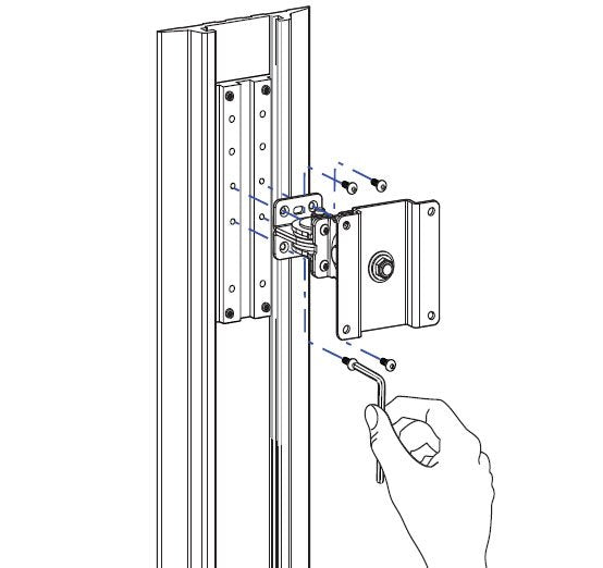 Kit De Montaje Ergotron Para Carril De Aluminio, Montaje/Montaje De Aluminio 97-091