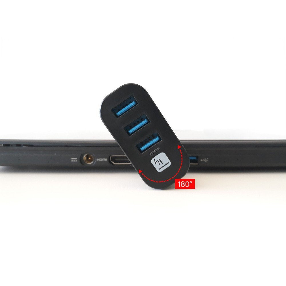 EAN 8059018361766 - Techly IUSB3-HUB3-ROTB hub de interfaz USB 3.2 Gen 1 (3.1 Gen 1) Type-A 5000 Mbit/s Negro imagen 6