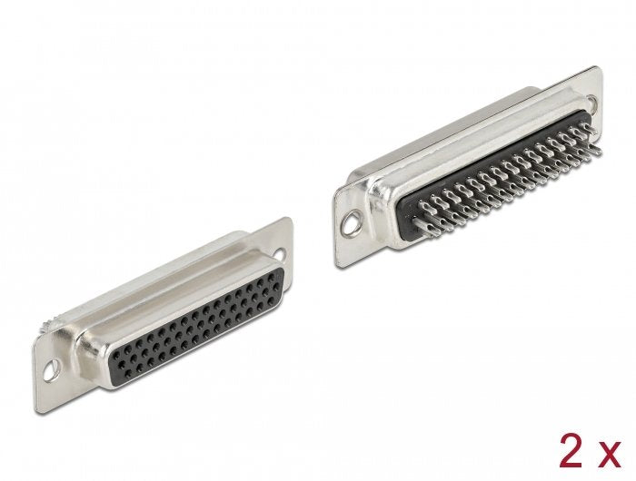 D-Sub Hd 44 Pin Conector Hembra Metal, Versión Soldable, 2 Unidades