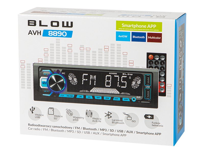 EAN 5900804124375 - BLOW AVH-8890 radio Coche Negro imagen 3