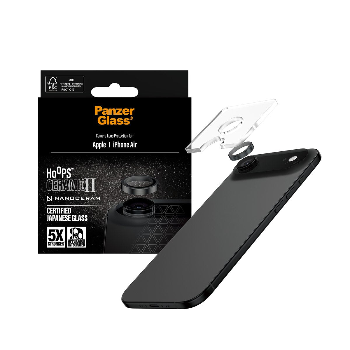 EAN 5715685027901 - PanzerGlass ® Hoops® Ceramic II Camera Lens Protector iPhone Air Protector de pantalla Apple 1 pieza(s) imagen 5