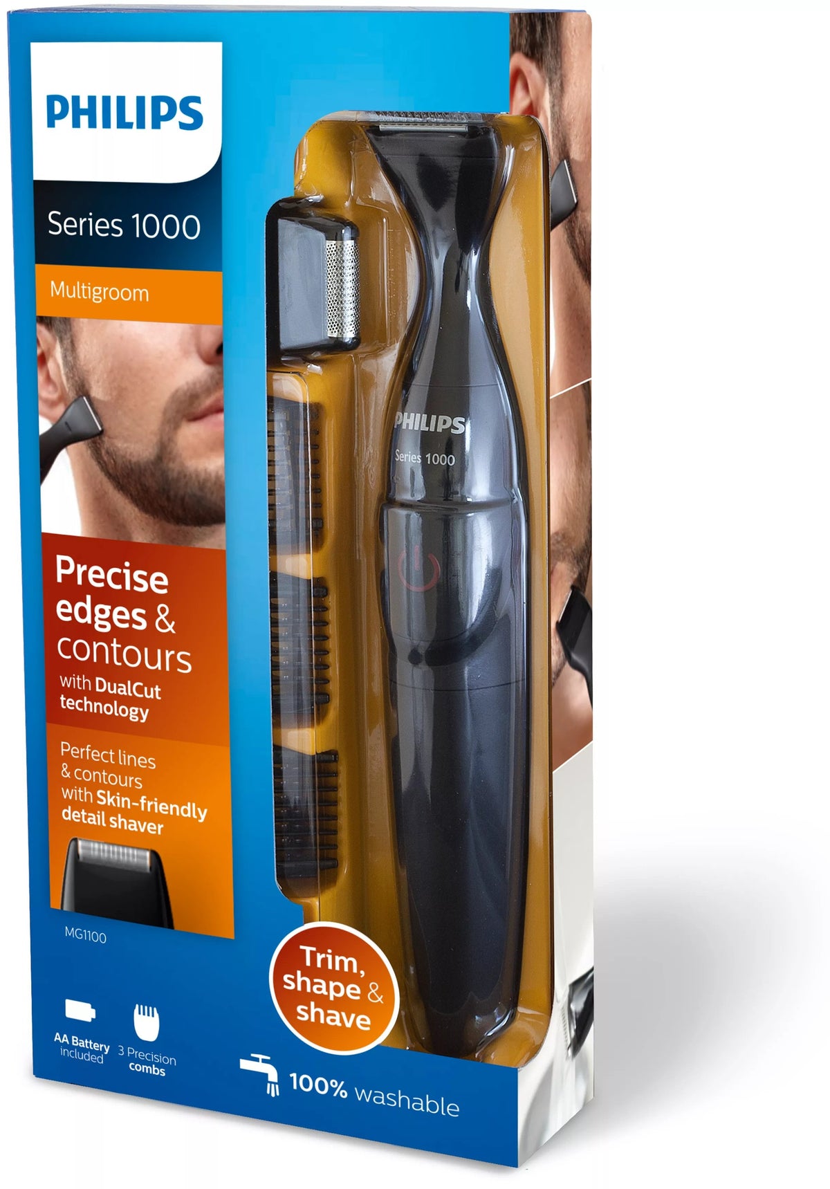 Philips Multigroom Series 1000 Precision Trimmer Mg1100/16 Black Eu
