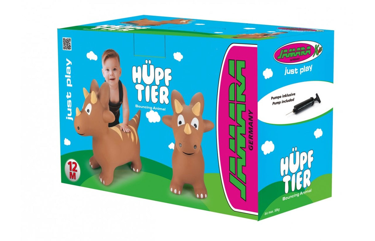 Dinosaurio Saltarín Con Bomba Marrón Jamara