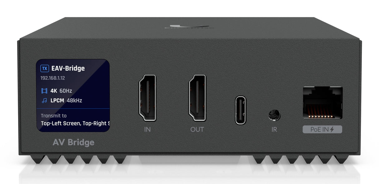 Ubiquiti Eav-Bridge Enterprise Audio/Video Bridge 4k60 Hdmi Xlr Poe+