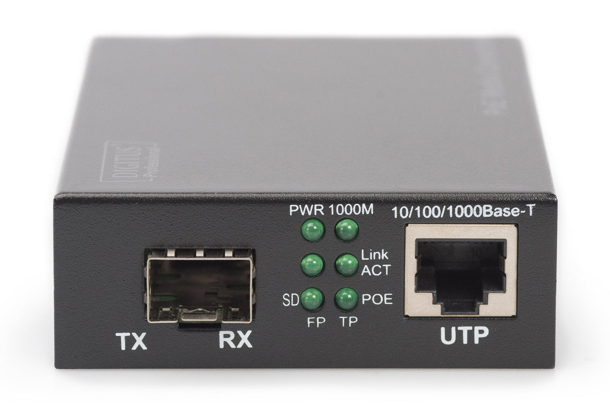 Digitus Convertidor De Medios Gigabit Poe, Rj45 / Sfp, Pse (Gigabit Poe Media Converter - Sfp 10/100/1000base-T To Sfp In)