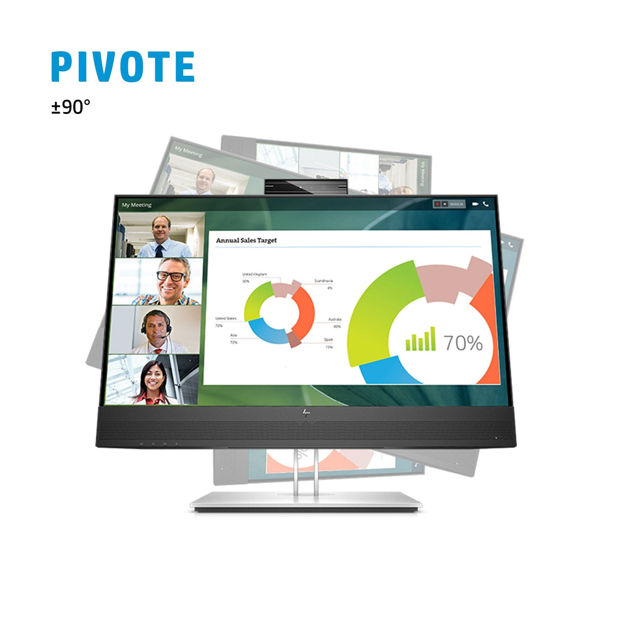 EAN 0195122021795 - HP E24mv G4 FHD Conferencing Monitor pantalla para PC 60,5 cm (23.8") 1920 x 1080 Pixeles Full HD LCD Neg imagen 11