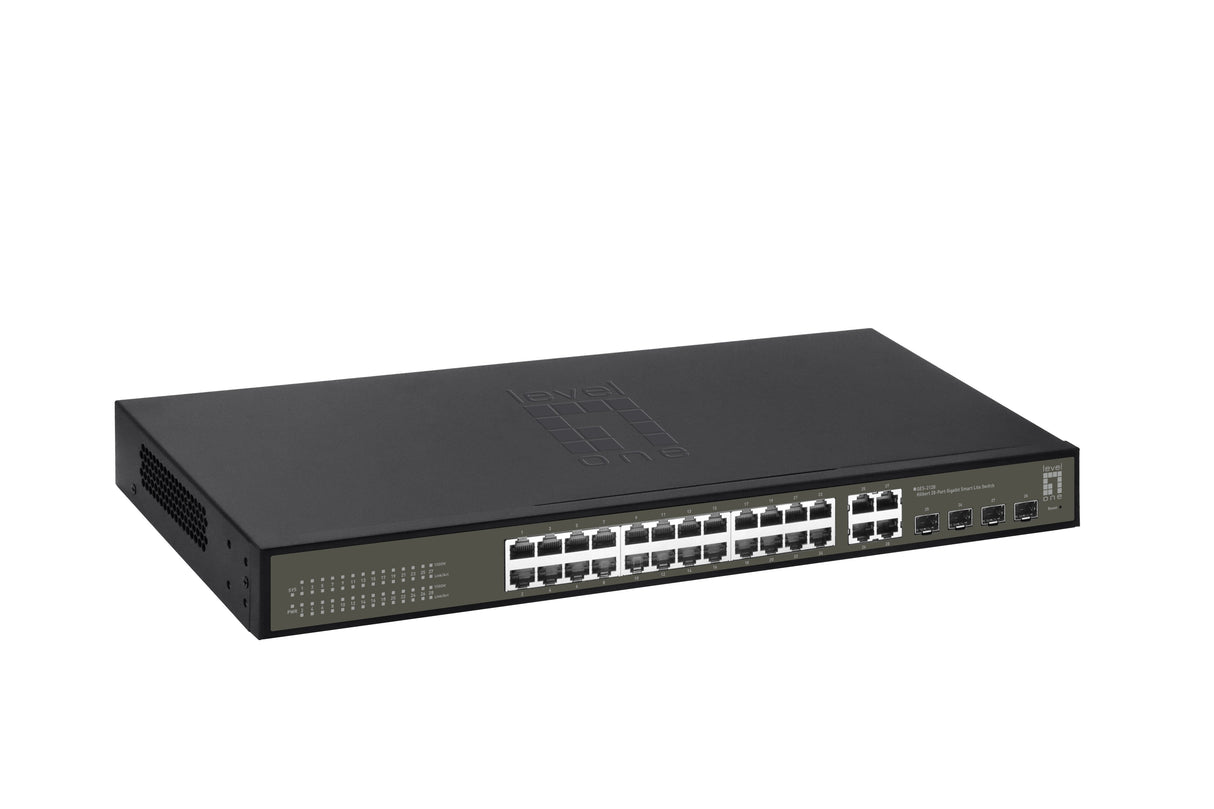 Levelone Switch 24x Ge Ges-2128 4xge 4xgsfp 19"