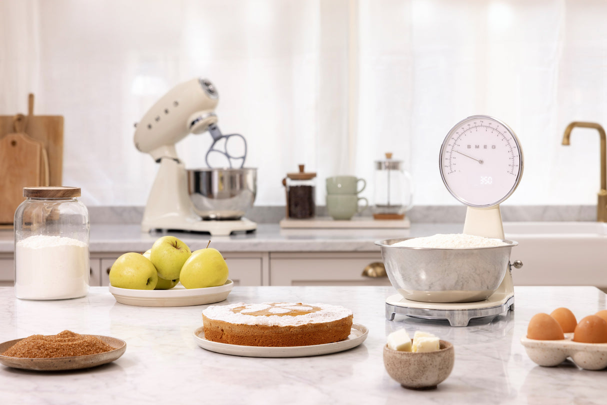 Báscula Electrónica Smeg Ksf01crww Crema De Color Encimera De Cocina