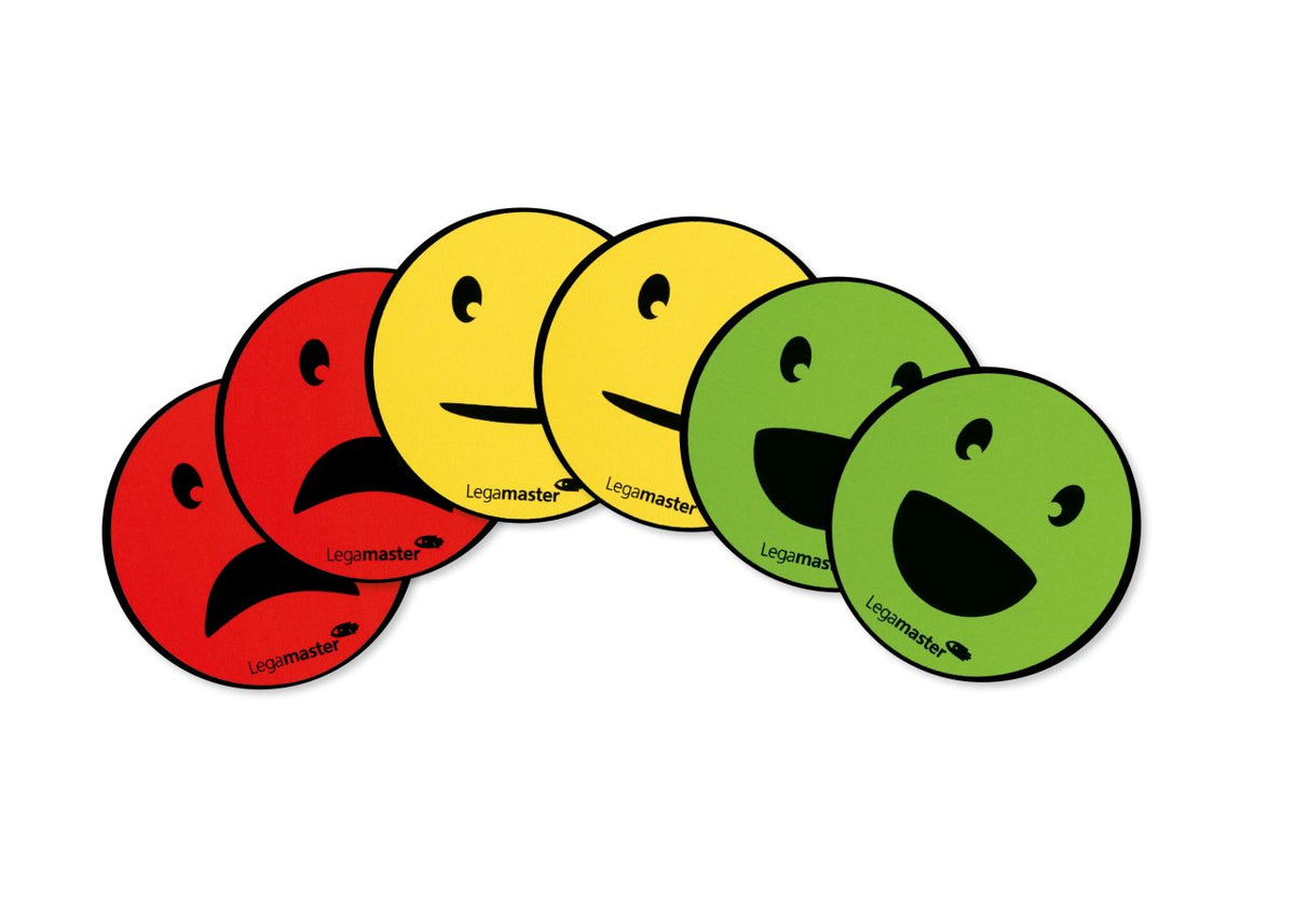 Legamaster Magnet Emoticon 7-123304 Sort 50mm 6 Ud./Pack.