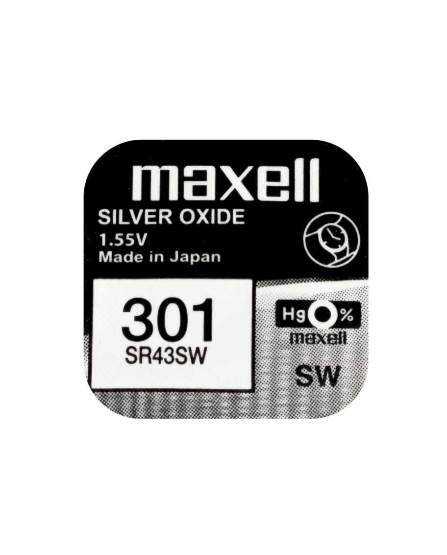 Maxell Pila Oxido Plata (301) Sr43sw Blister*1 Eu 0% Mercurio