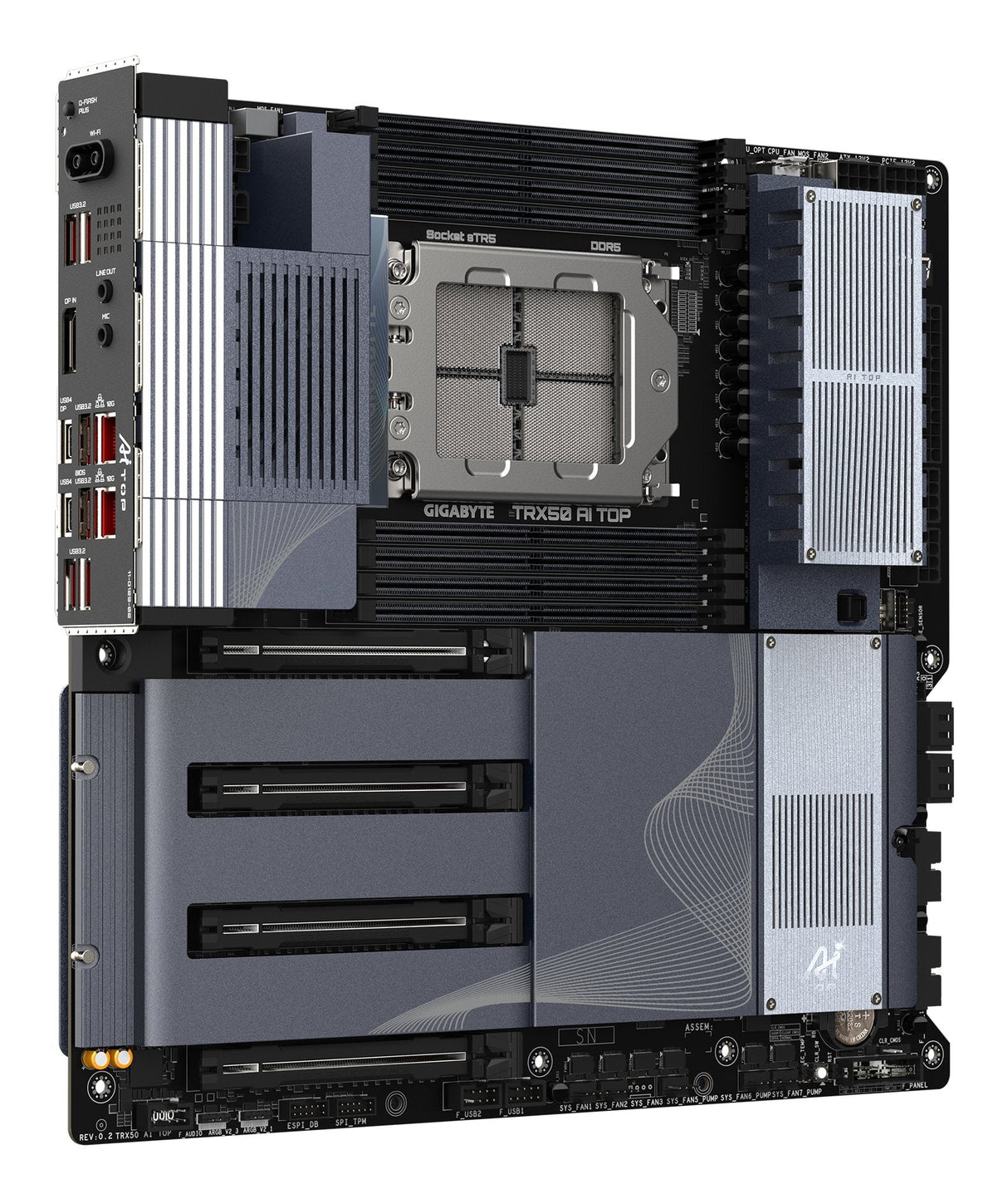 EAN 4719331863845 - GIGABYTE TRX50 AI TOP placa base AMD TRX50 Socket sTR5 ATX extendida imagen 3