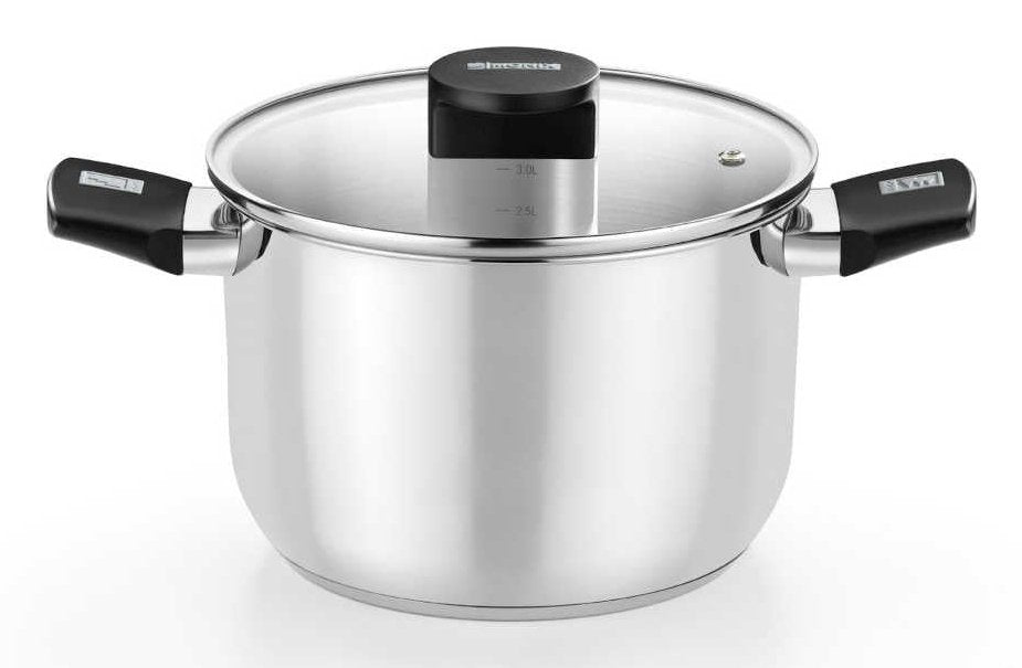 Olla Elite Inox M240220 20cm 4l Acero Inoxidable Apta Para Inducción