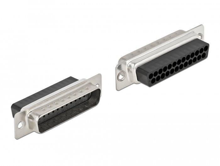D-Sub 25 Pin Crimp Conector Macho A 2 X Rj45 Conector Hembra Con Kit De Montaje Beige